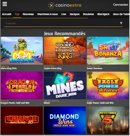 mobile jeux casino extra